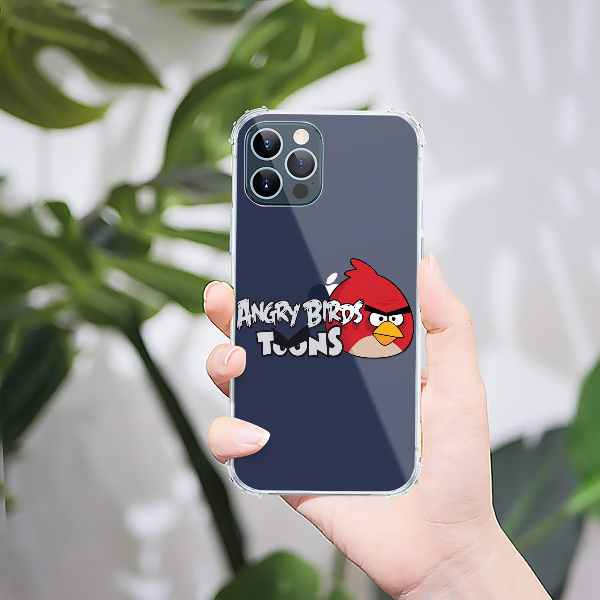 （画像用） Angry Birds アングリーバード 【iPhone 12シリーズ対応】透明スマホケース（クリアソフトケース）